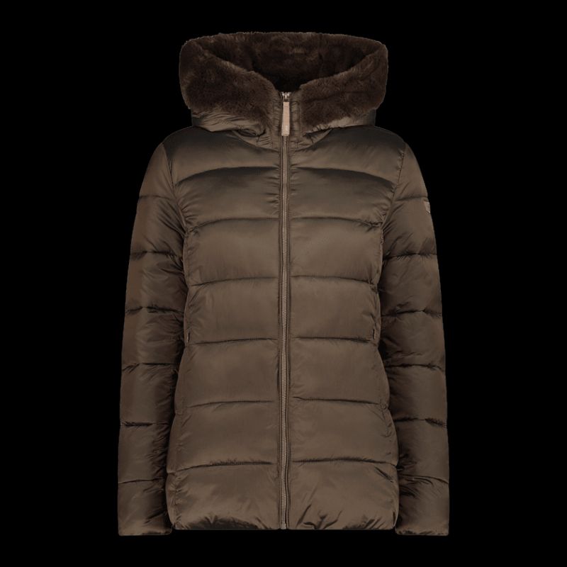 CMP women's winter with hood, sports, insulated, brown ( ) barna dzseki