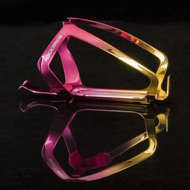 Rockbros RKL02 Aluminum Bottle Cage - Red and Gold czerwony || żółty training equipment