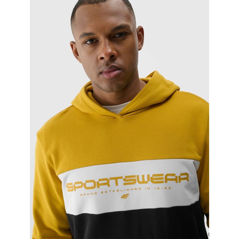 Men's sweatshirt with hood, open, 4F 4FWSS24TSWSM1032-71S kapucnis pulóver