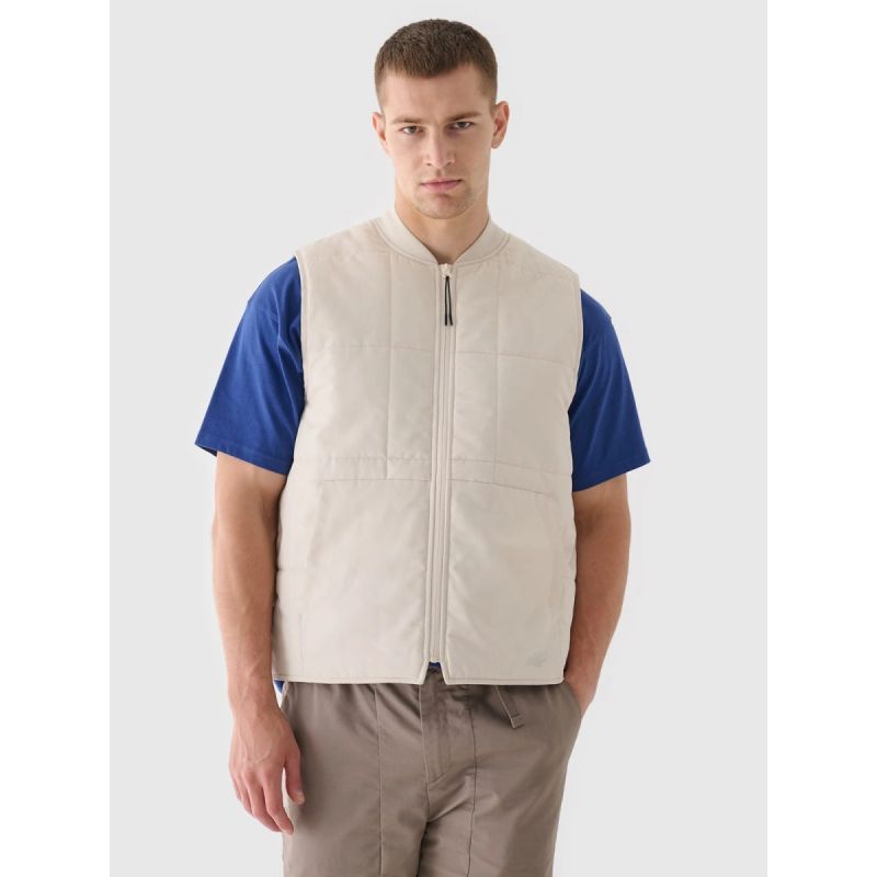 Men's down vest with stand-up collar 4F 4FRAW24TVESM171-12S mellény