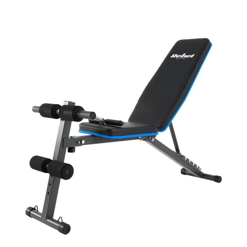 Rebel Inclined training bench with leg locks and rubber bands ACTIVE edzőfelszerelés RBA-2003