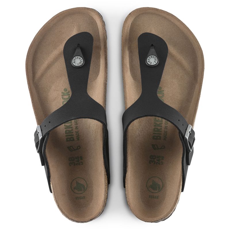 Birkenstock Gizeh Birko-Flor Women's Narrow Black Flip-Flops for Narrow Feet Vegan Black (1020487) general