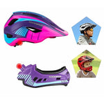 Rockbros TT- children's bicycle helmet with detachable chinbar, size S - purple-pink s \ różowy || fioletowy helmets, martial arts equipment