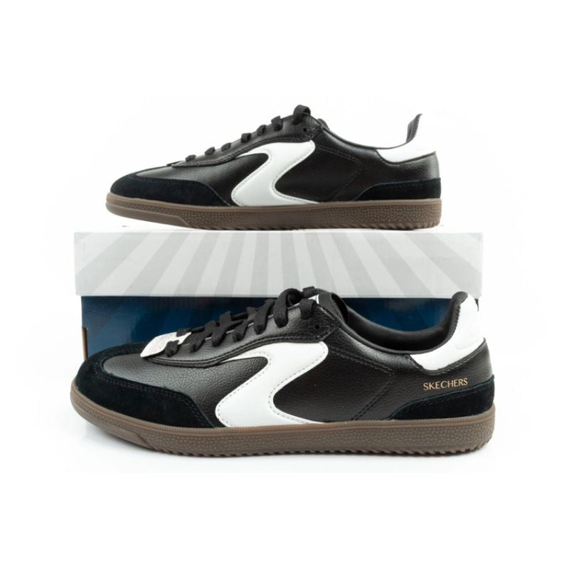 Skechers Kickoff women's sports shoes sneakers black leather Cipő