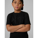 Boy's regular printed T-shirt 4F 4FJRSS26TTSHM3599-10S shirts
