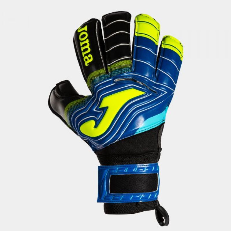 Joma Brave Goalkeeper Gloves Black Blue kesztyű