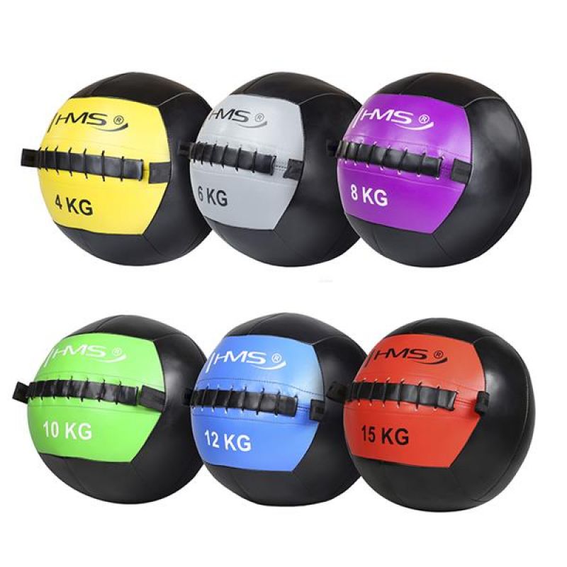 HMS Wall Ball WLB 4 kg exercise ball sárga póló 17-41-025
