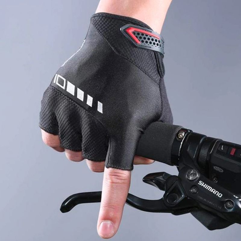 Rockbros S143-BK cycling gloves with gel inserts - black fekete kesztyű