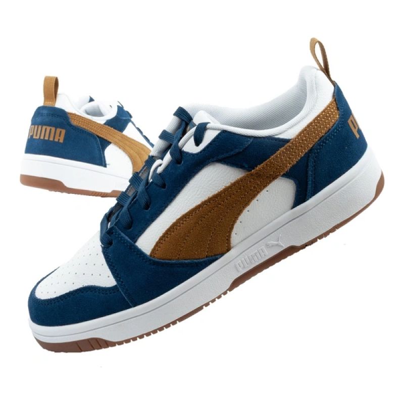 Puma Rebound v6 men's sports sneakers fashionable comfortable white navy barna utcai cipő