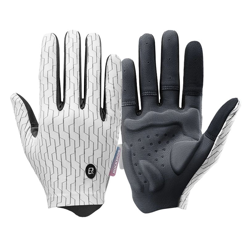 Rockbros sports gloves full spring-summer size - white and black fekete kesztyű