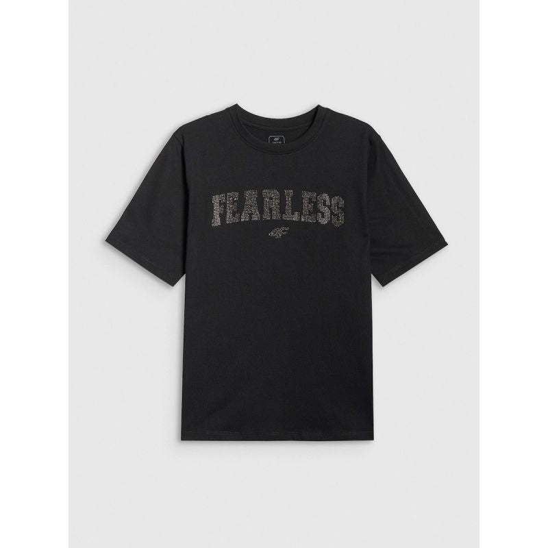 4F Loose T-shirt with print for girls 158/164 póló