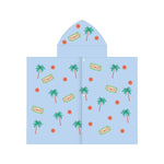 Spokey Quick-Drying Children’s Hooded Poncho Towel PALMS 70x175cm törölköző SPK-946618