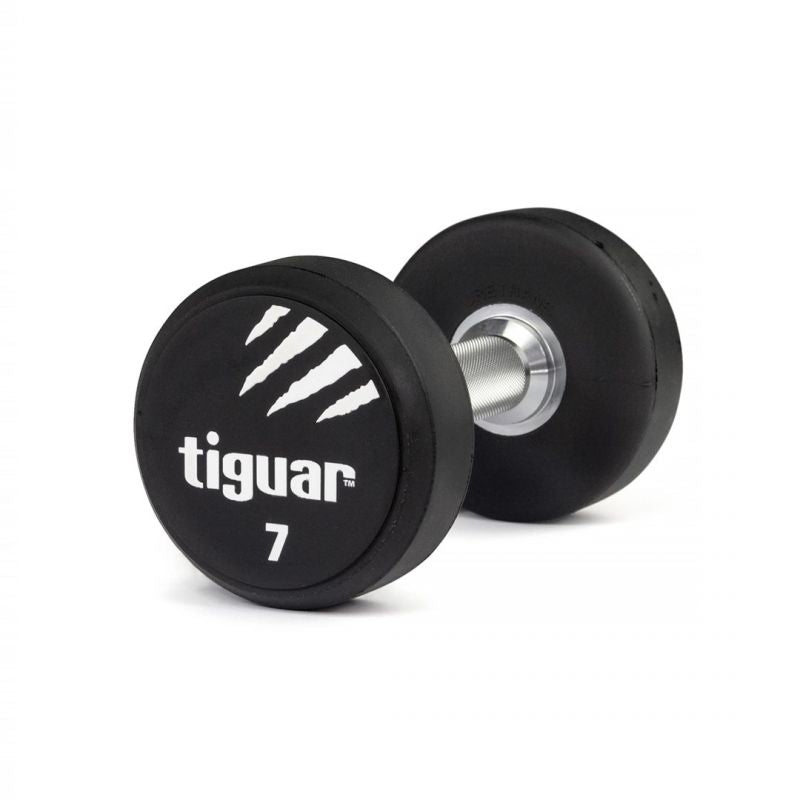 Tiguar PU dumbbell 7 kg fekete edzőfelszerelés TI-WHPU0070