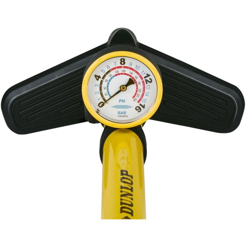 Dunlop Workshop Bicycle Pump (16bar) With Manometer Yellow sárga pumpa GSP-255255