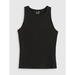 Women's slim ribbed knit top 4F
