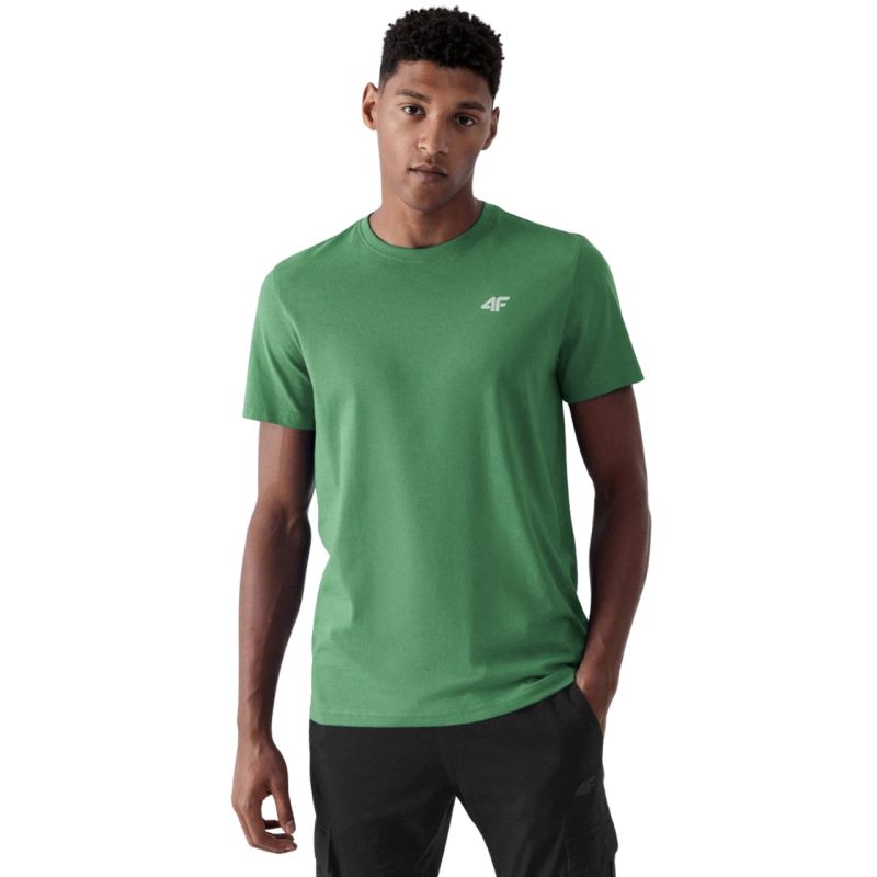 4F Men's T-shirt M4481 3-pack beige, green, black 92S zöld póló
