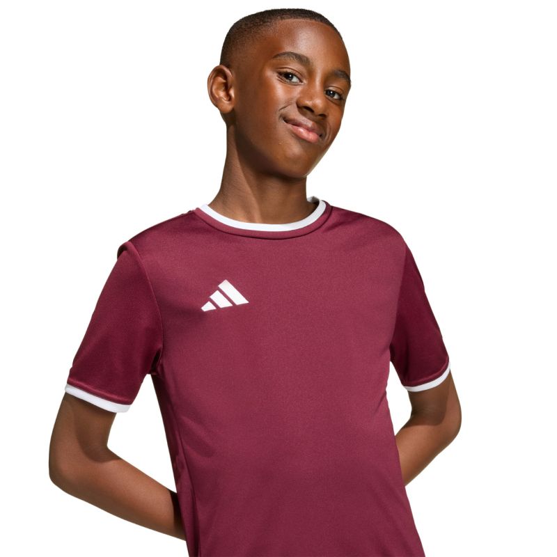 adidas Entrada 26 Jersey kids' T-shirt JZ2530 bordó póló