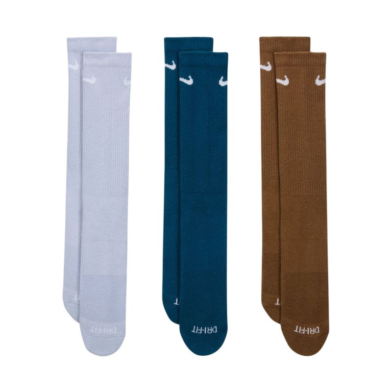 Nike Everyday Plus Cushioned Socks 3 Pairs Purple, Blue, Brown SX6888 970 Ruházat