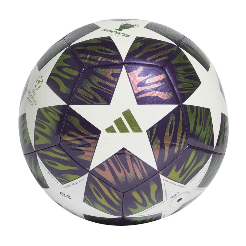 Adidas UCL 25/26 Final Club Football Purple, Green, and White KT0658