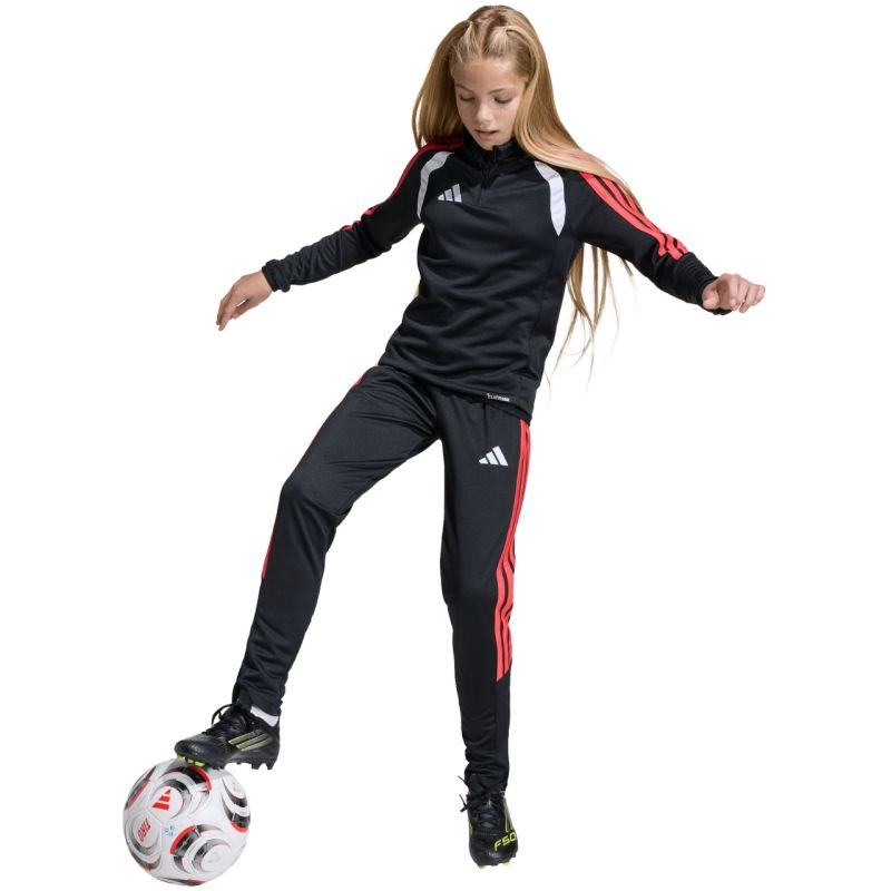 adidas Tiro 26 League Slim kids' black and red JY7115 104cm nadrág