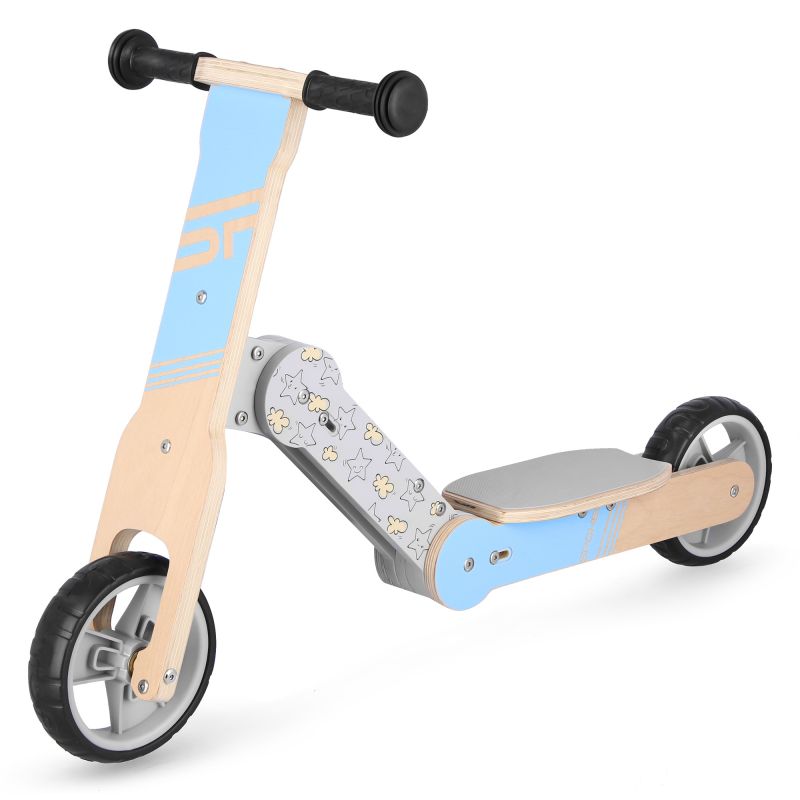 Spokey WOO-RIDE MULTI 940906 2-in-1 balance bike and children's scooter, blue General