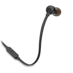 head JBL Tune 110 in-ear headphones with 3.5mm mini jack and remote control - black czarny headsets