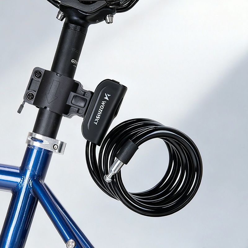 Wozinsky WPB-01R Portable Bike Lock with Anti-Theft Cable and 2 Keys for Electric Bikes and Motorcycles - Black fekete elektronika 304004-199009