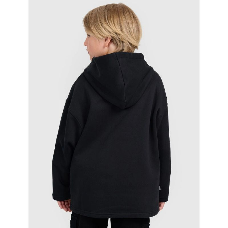 Boy's sweatshirt with hood, open, 4F 4FJRAW25TSWSM2345-20S