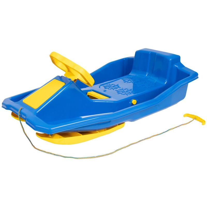 Enero PLASTIC WITH BRAKE AND STEERING WHEEL MIKOŁAJ BLUE kék sled GSP-1078595