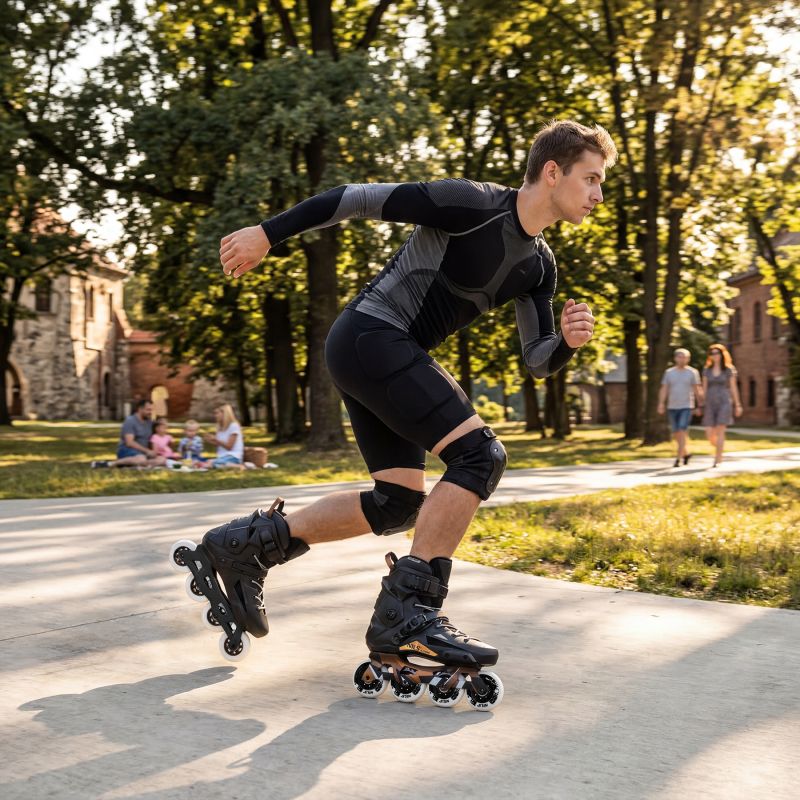 Na1601 Slalom Roller Skates Slayd Black Size 38 Nils Extreme fekete utcai cipő