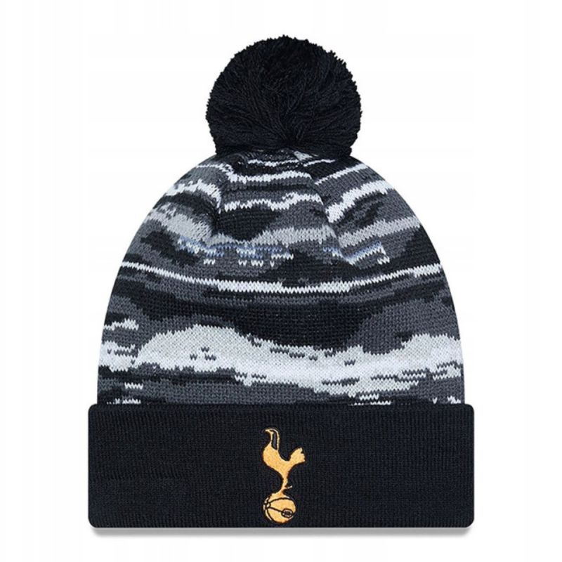 New Era Tottenham Hotspur FC Black Bobble Knit Beanie Hat - uniwersalny kötött sapka