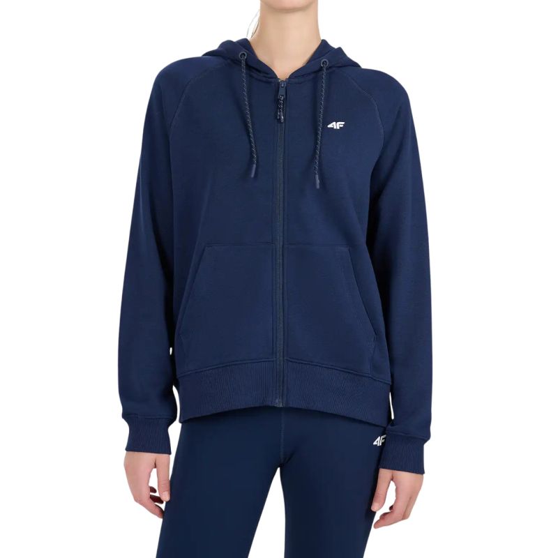Women's sweatshirt 4F F2535 navy 4FWMM00TSWSF2535 31S kék kapucnis pulóver