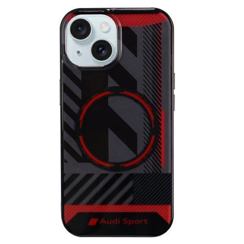 Audi IML Sport MagSafe Case iPhone 15 / 14 / 13 6.1" /black hardcase AU-IMLMIP15-RSQ/D2-BK fekete cases