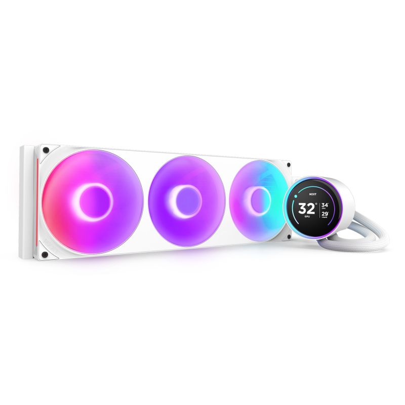 NZXT Kraken Elite 420 RGB Processor All-in-One Liquid Cooler 14cm 1 pc. fehér futócipő
