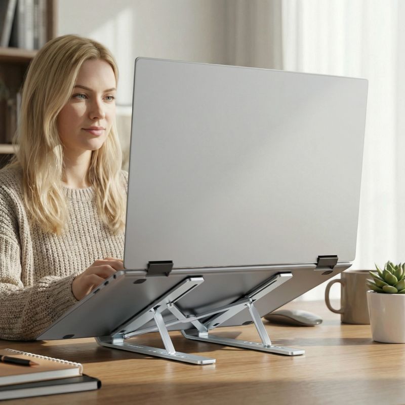 Wozinsky WDCX-X8S Foldable Adjustable Laptop Stand - Silver szürke phones and accessories