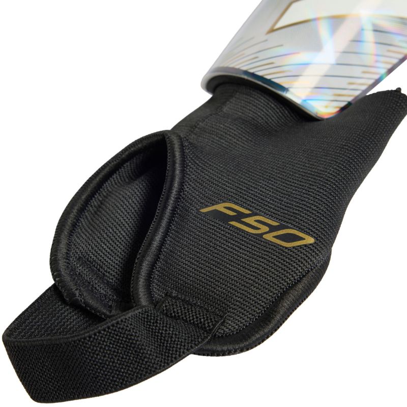 Adidas F50 Match Kids' Soccer Gray and fekete shin guards