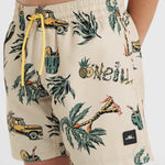 O'Neill O'Neil Mix & Match Cali Print 13'' Swim Jr bézs shorts, swimming shorts