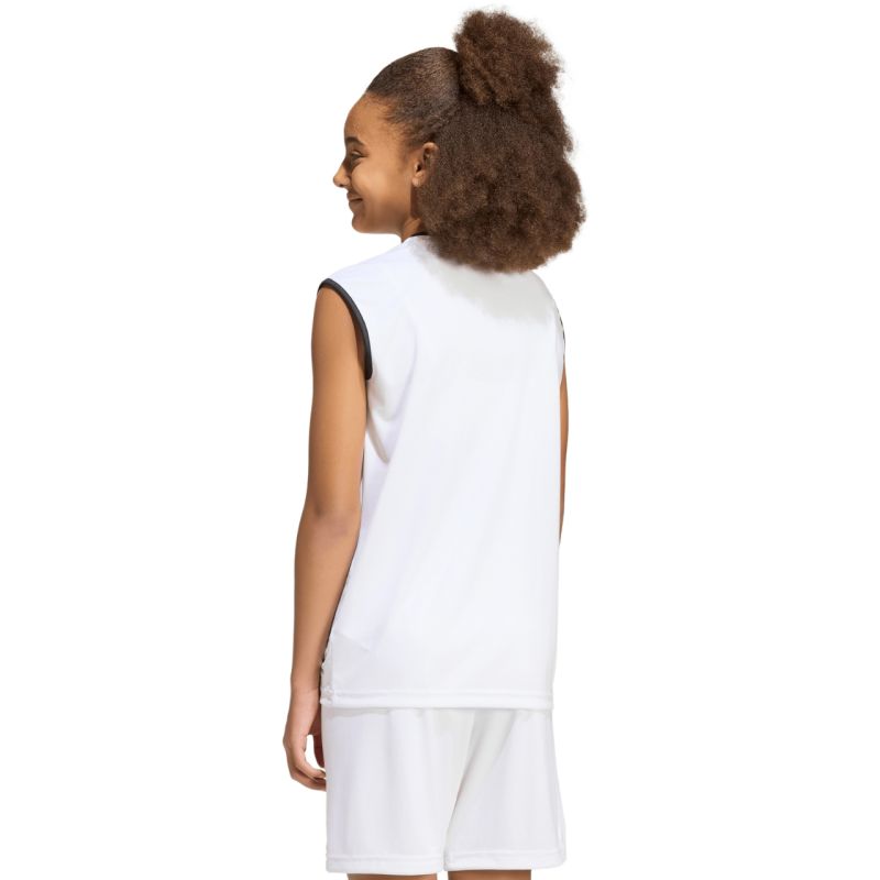 Adidas Kids' Entrada 26 Sleeveless Jersey, White, fehér gyerek póló KB3935