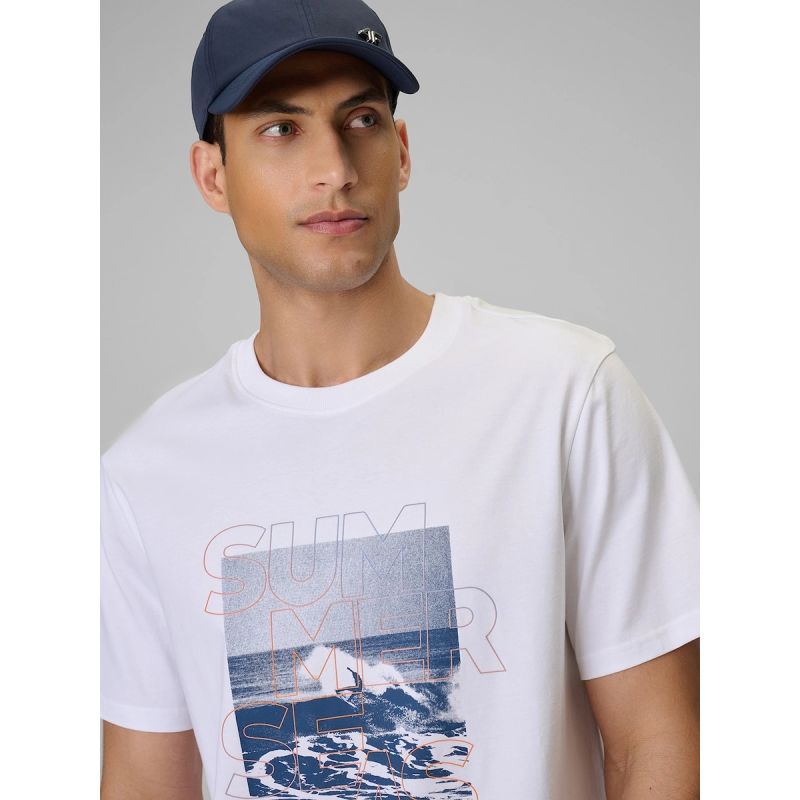 4F Men's regular printed T-shirt 3xl póló 4FWSS26TTSHM2783-10S