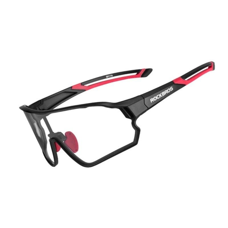 Rockbros 10135 Photochromic UV400 Cycling Glasses - Black and Red piros glasses, training equipment