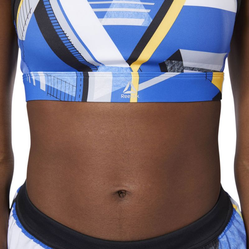 Reebok Hero Strappy Padded Bra VortaStripe W DU4097 Sportmelltartó