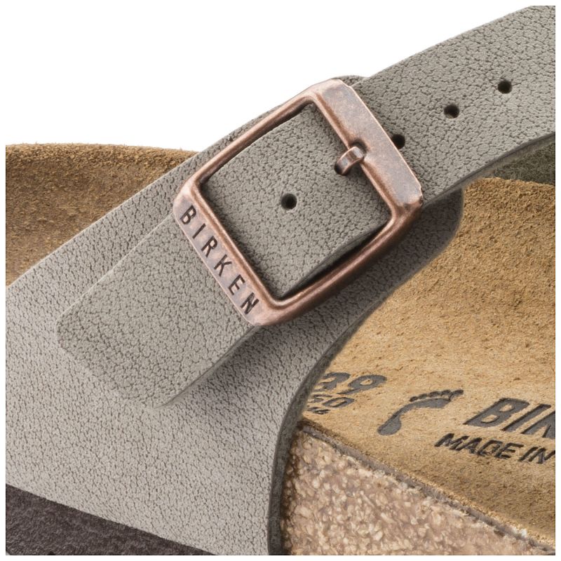 Birkenstock Gizeh Stone Birko-Flor narrow women's flip-flops for narrow feet gray (0043393) general