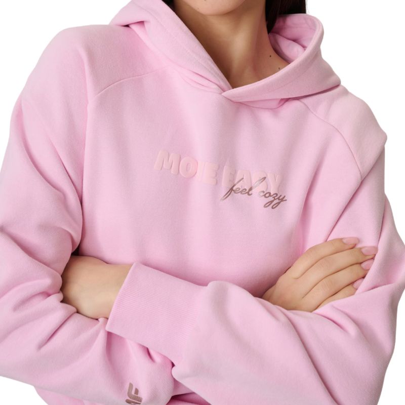 4F Women's sweatshirt F2175 light 56S rózsaszín kapucnis pulóver 4FWSS26TSWSF217556S