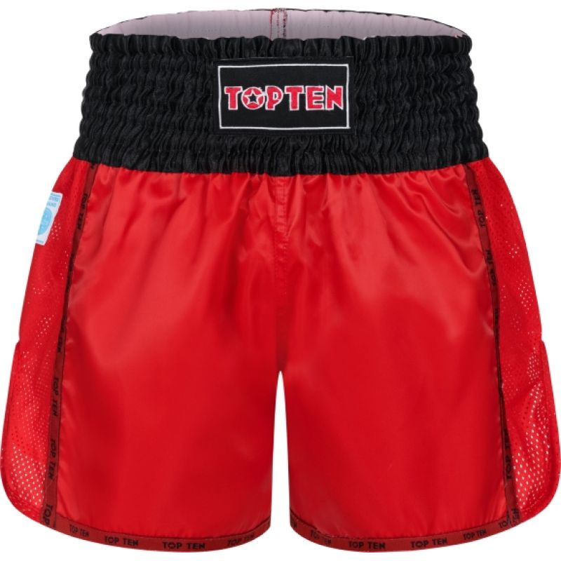 TOP TEN KicksOff Kickboxing (WAKO APPROVED) czerwony+m short