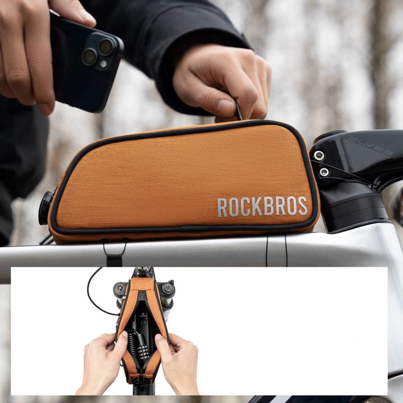 Rockbros TL004 ROAD TO SKY 0.7 l waterproof frame - orange pomarańczowy táska
