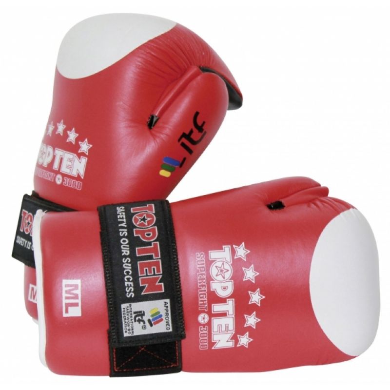 TOP TEN ROTT SUPERFIGHT 3000 ITF Open Gloves czerwony+m/l kesztyű