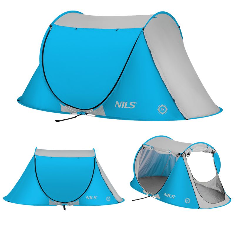 Nc3043 Blue Nils Self-Putting Beach Tent kék hátizsák