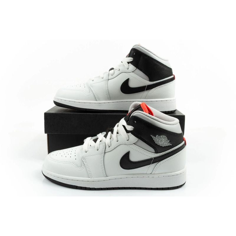 Nike Air Jordan 1 women's high-top sports fashionable sneakers white fekete cipő