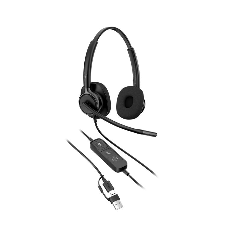 HP Poly Mission 425 Stereo USB Wired Headset Classic