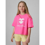 4F Loose T-shirt with a girl's print 158/164 ruházat 4FJRSS26TTSHF3908-54N